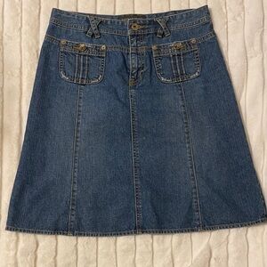 Banana Republic A-Line Denim Skirt - Classic Blue